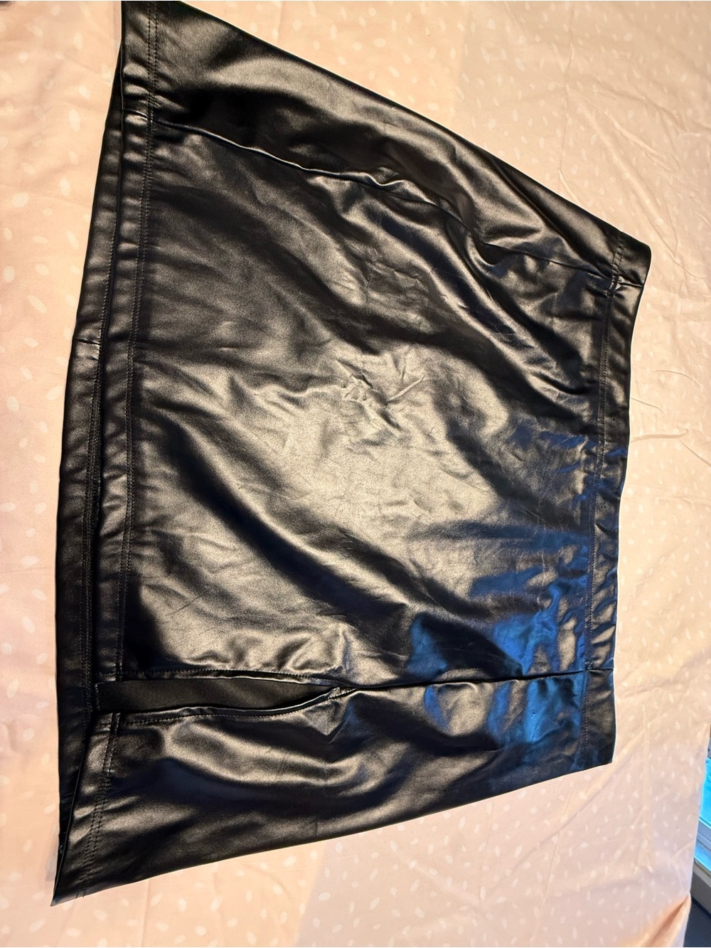 SHEIN Black Faux Leather Mini Skirt